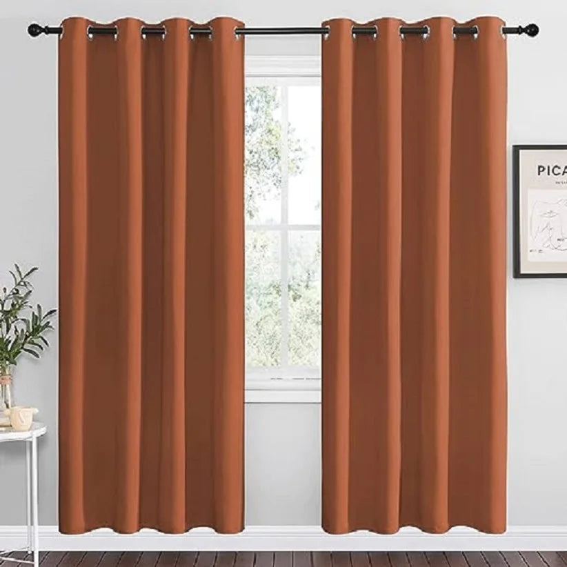 Curtains Drapes 4 Panels - Grommet Top - Blackout & Noise Reduction - Bedroom Collection