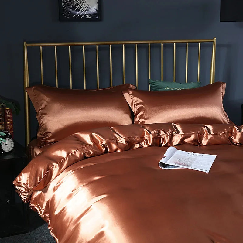 Satin Sheet Sets - Duvet Cover - Luxury Silk Sheets - Bedroom Collection