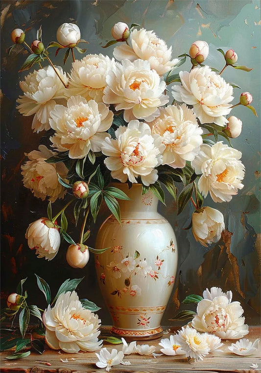 Vintage Rose Bouquet(s) - Oil On Canvas Prints - Still Life