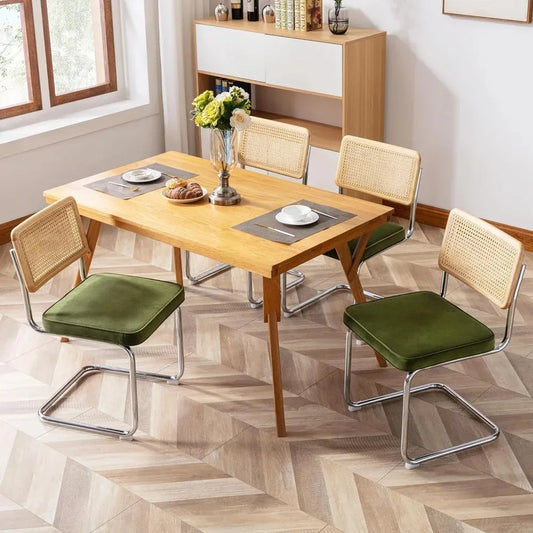 Diningroom Chair Set *4Pcs - Rattan Cane Backing - Diningroom Collection