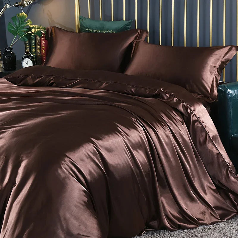 Satin Sheet Sets - Duvet Cover - Luxury Silk Sheets - Bedroom Collection