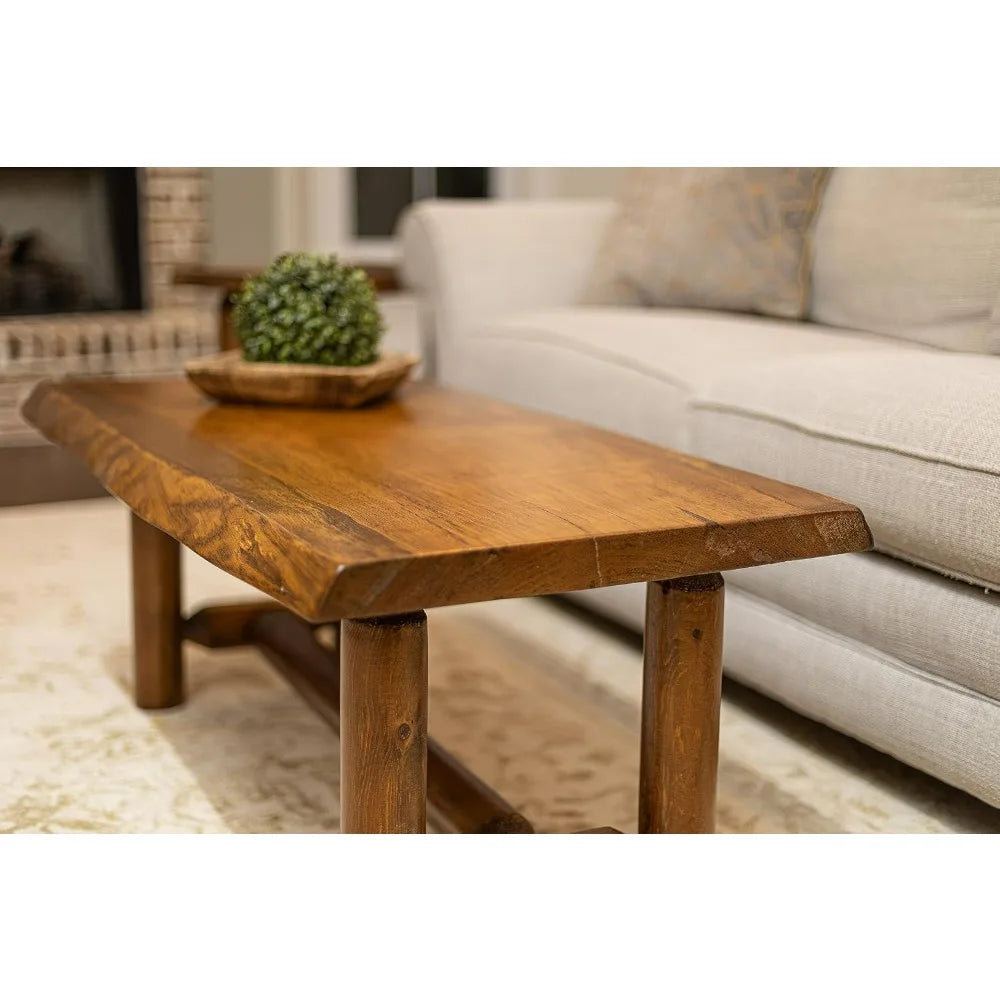 Coffee Table - Live Edge Log Pine and Cedar - Livingroom Collection