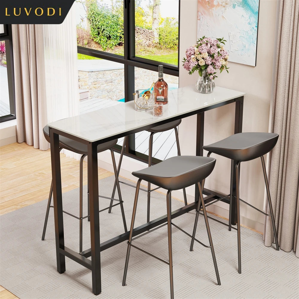 Home Bar Table - Counter Height - Pub Table - Sintered Stone Table Top
