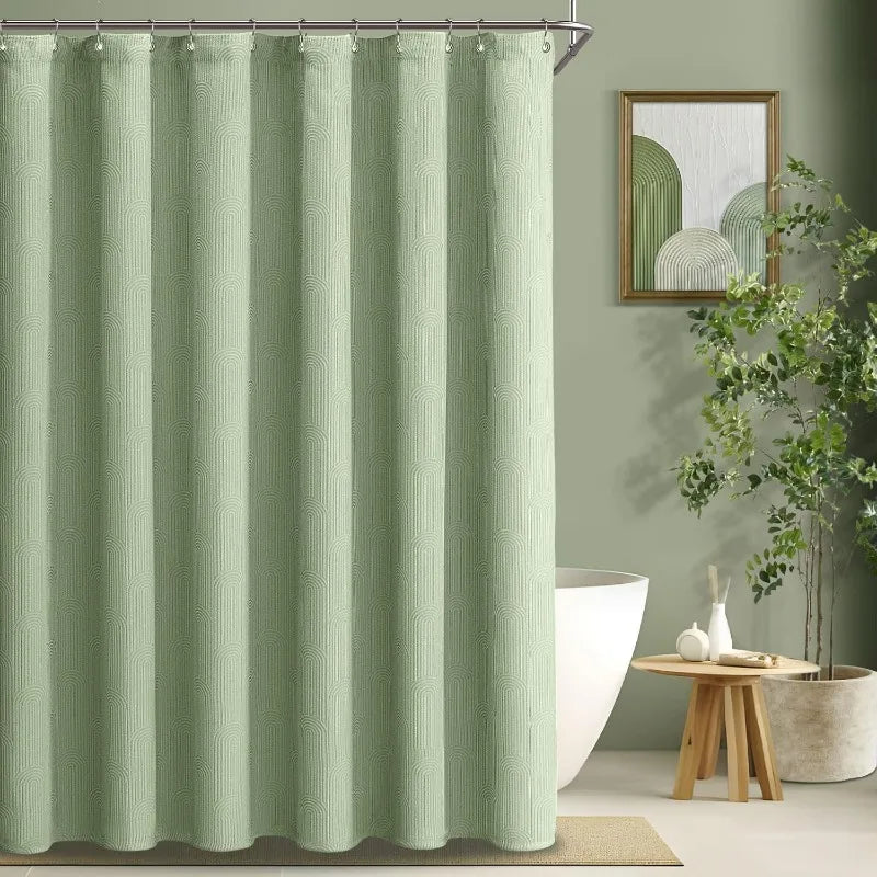 Shower Curtain - Sage Green - Boho Arch Design - Bathroom Collection