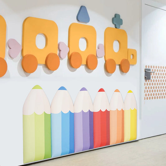 Wall Padding Set *6Pcs - 3D Pencil Shape - Children's Room Collection