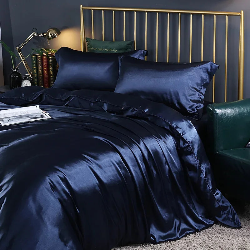 Satin Sheet Sets - Duvet Cover - Luxury Silk Sheets - Bedroom Collection