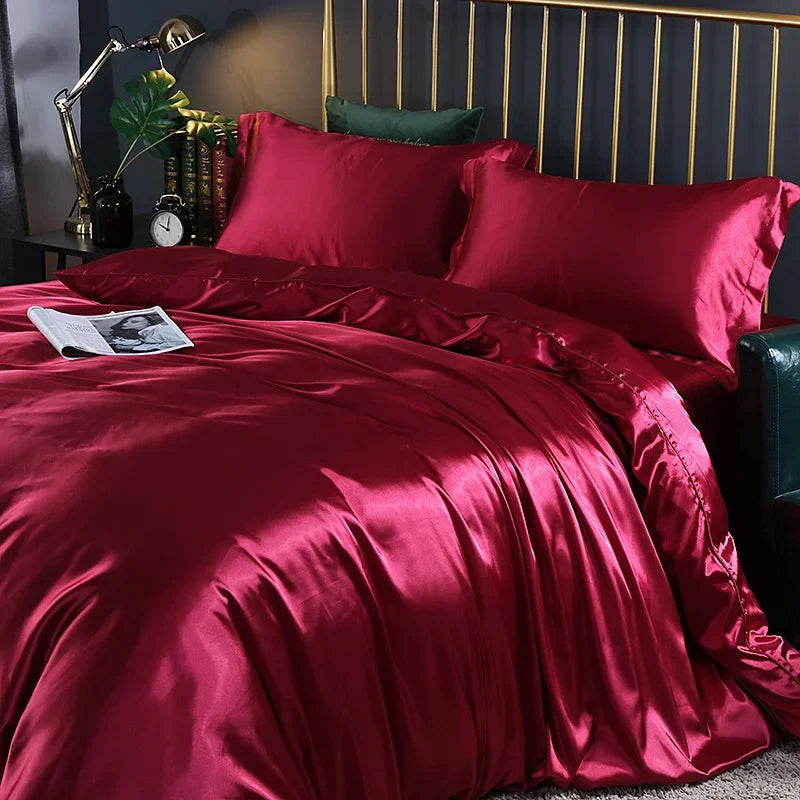 Satin Sheet Sets - Duvet Cover - Luxury Silk Sheets - Bedroom Collection