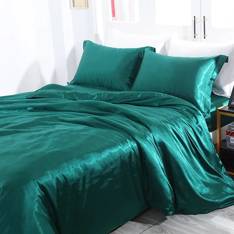 Satin Sheet Sets - Duvet Cover - Luxury Silk Sheets - Bedroom Collection