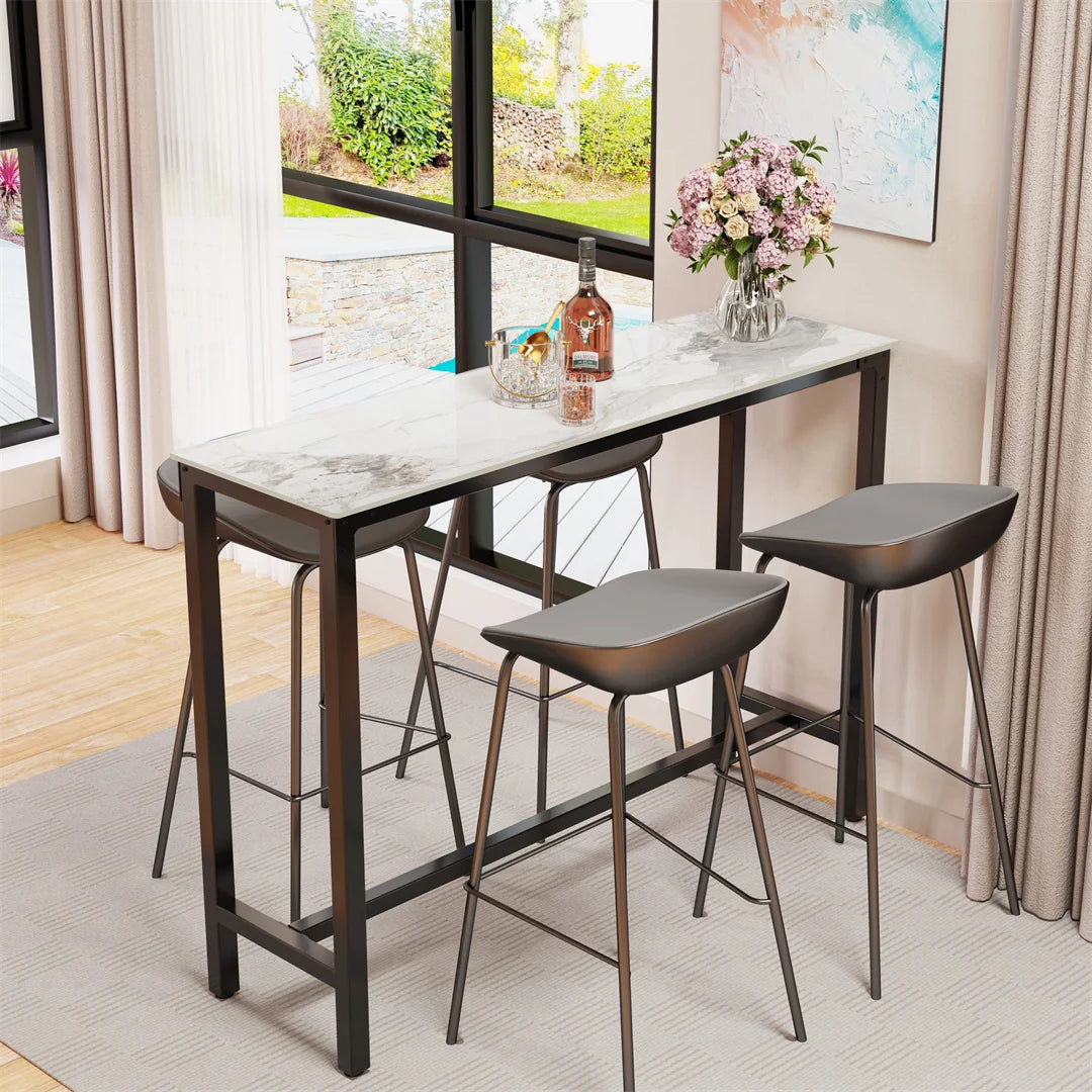 Home Bar Table - Counter Height - Pub Table - Sintered Stone Table Top