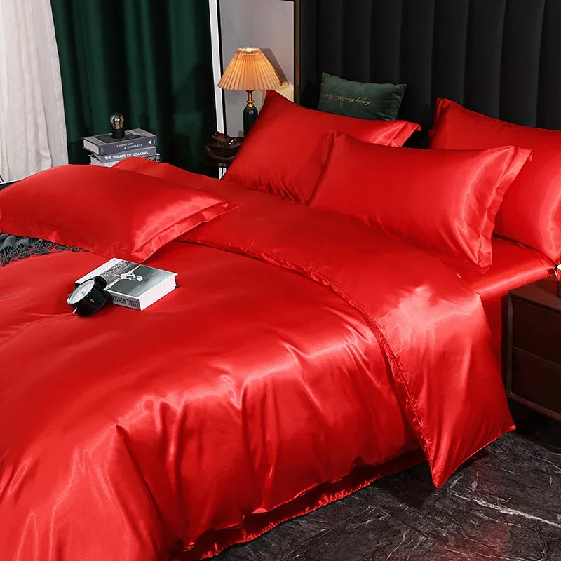 Satin Sheet Sets - Duvet Cover - Luxury Silk Sheets - Bedroom Collection