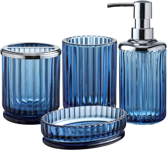 Bathroom - Decorative Glass Accessories - Cobalt Blue - Bathroom Collection