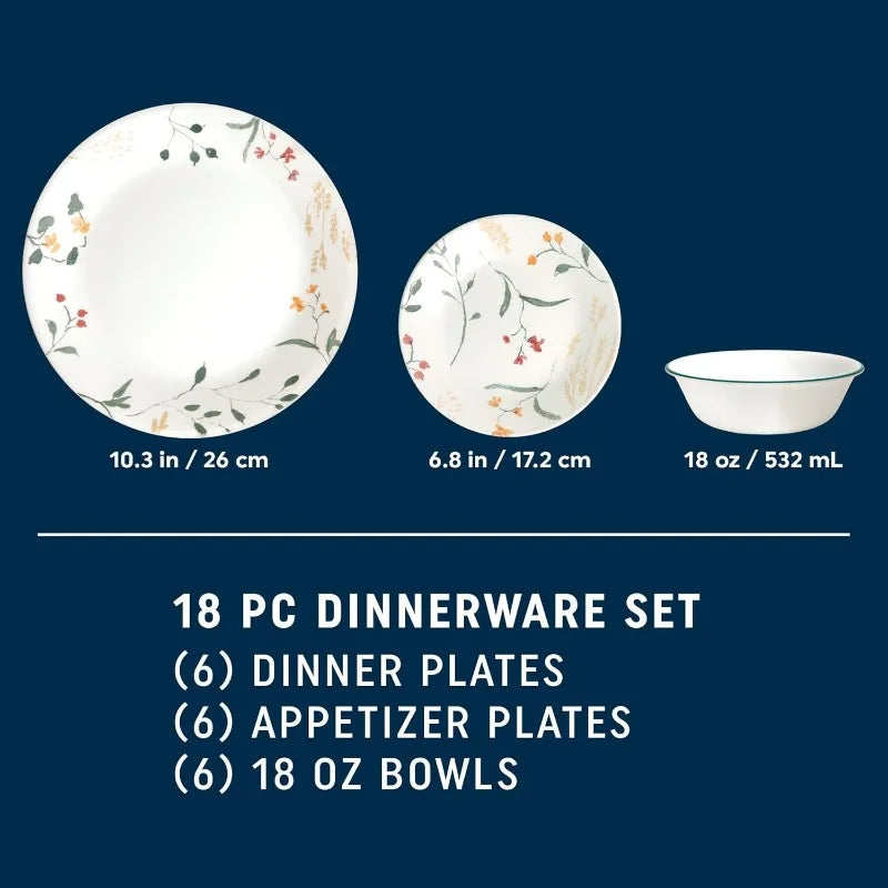 Dinnerware Set *18Pcs - Vitrelle The Everyday Expressions - Diningroom Collection