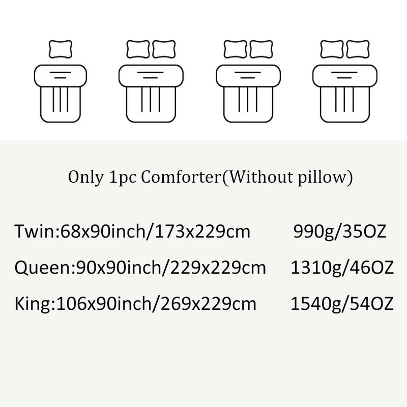 Comforter Duvet Insert - Goose Down Feather - Egyptian Cotton Blend - Bedroom Collection