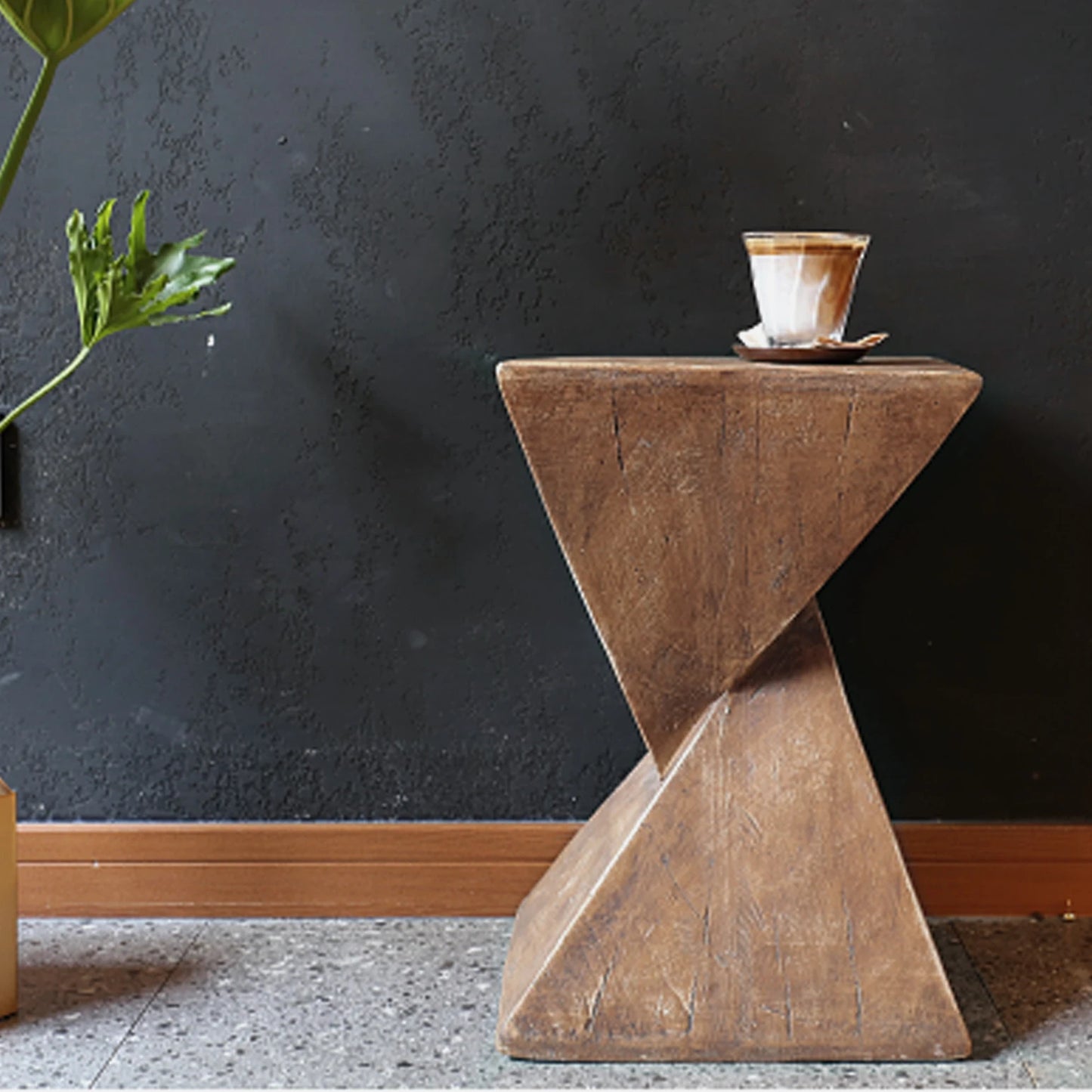 Accent Table - Lightweight Concrete Geometric - Neoclassic Artwork