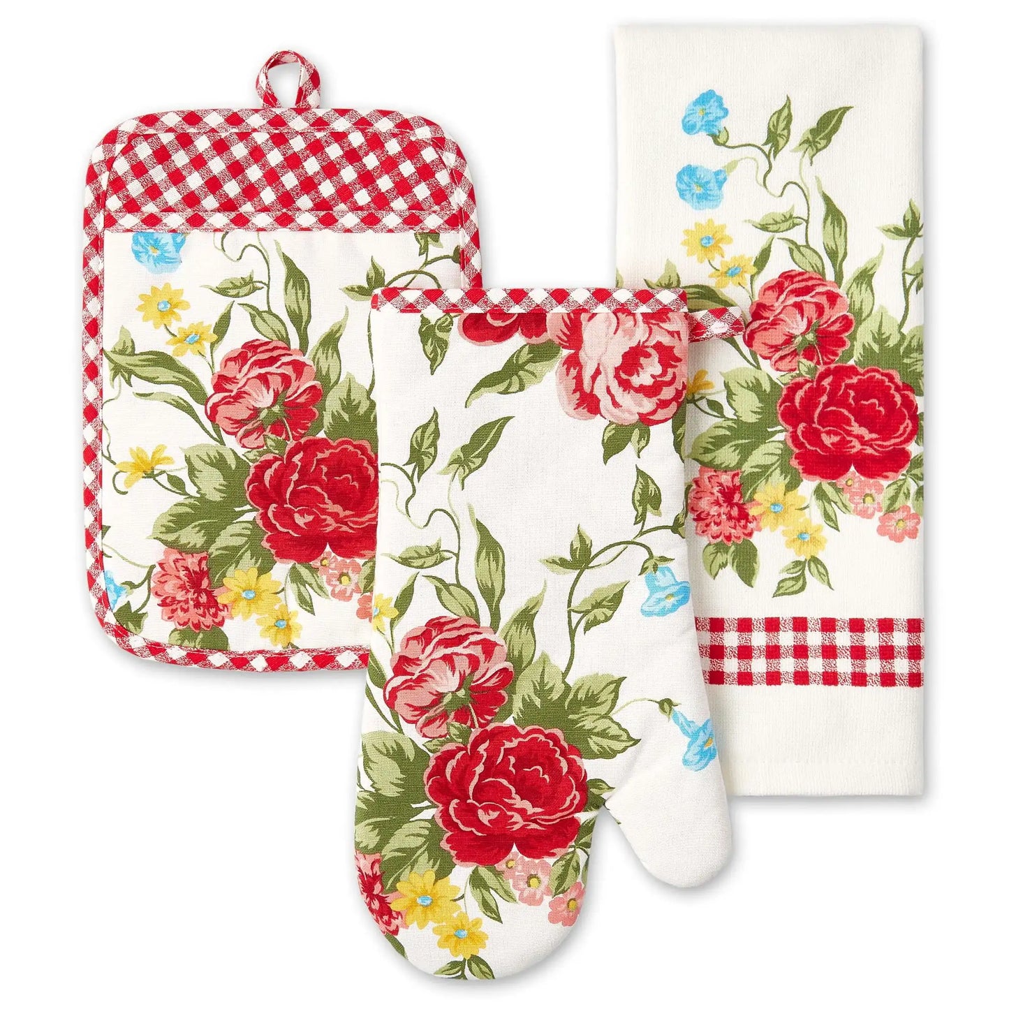 Kitchen Set *3Pcs - Sweet Rose - The Pioneer Woman - Kitchen Collection