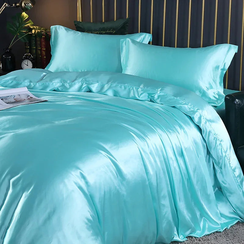 Satin Sheet Sets - Duvet Cover - Luxury Silk Sheets - Bedroom Collection