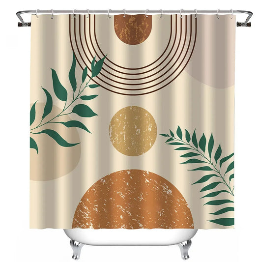 Boho Shower Curtain 72"x72" - Botanical & Geometric Designs - Bathroom Collections