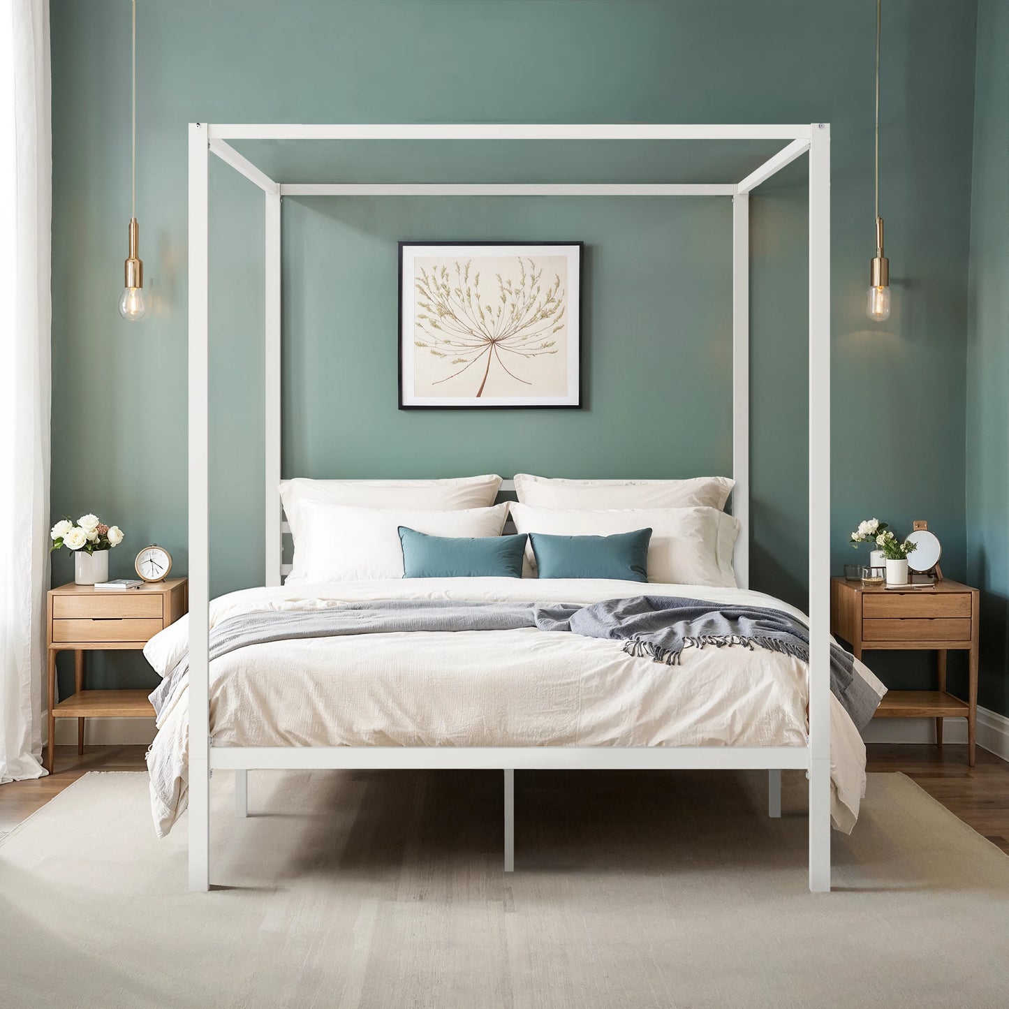 Bed Frame - Hoomic Allewie Canopy Bed - Bedroom Collection