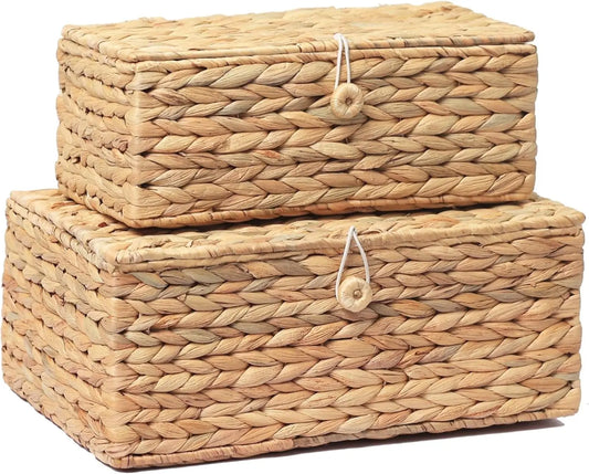 Wicker Storage Basket Set *2Pcs - Rattan - Diningroom Collection