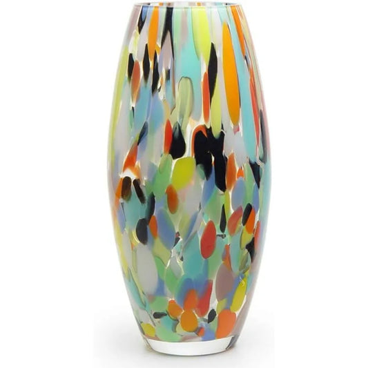 Vase - Hand Blown Glass -  Murano Style Art