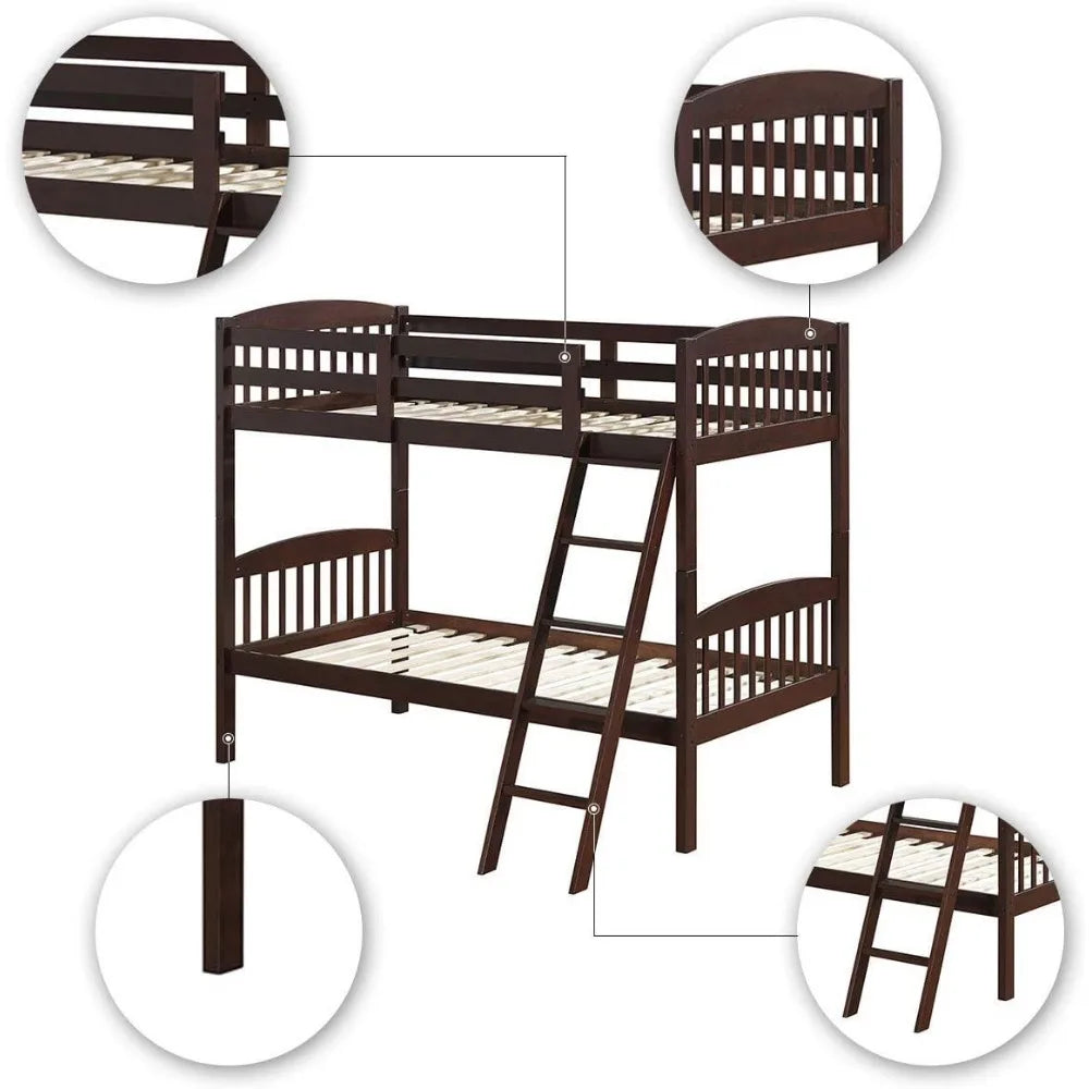 Twin Bed Frame Set *2Pcs - Bunk Bed Frames - Convertible 2 in1 - Childrens Room Collection