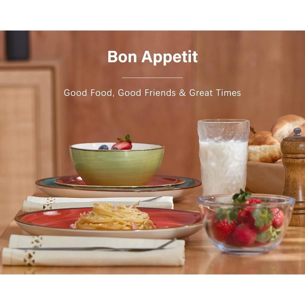 Dinnerware Set *12Pcs - Handpainted Artisan Craftmanship - Kitchen Collection