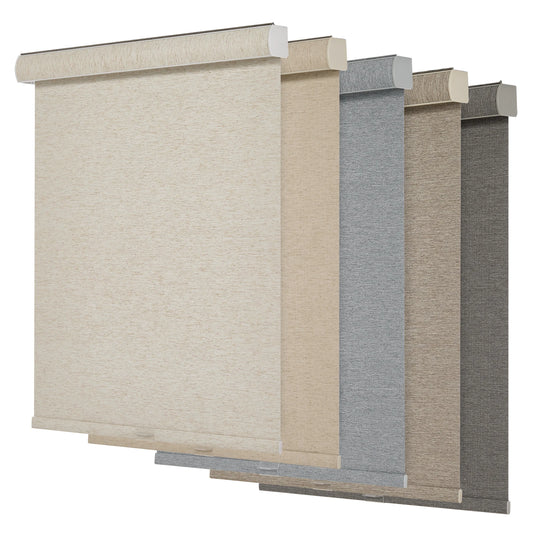 Home Window Treatments - Linen Roller Shades - Persilux - Bedroom Collection