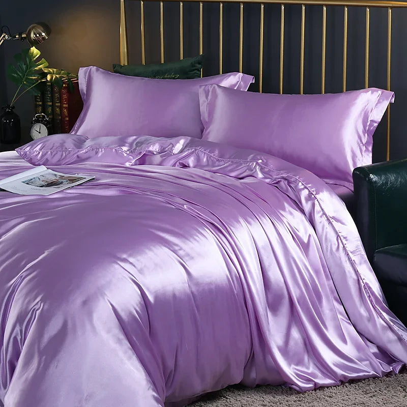 Satin Sheet Sets - Duvet Cover - Luxury Silk Sheets - Bedroom Collection