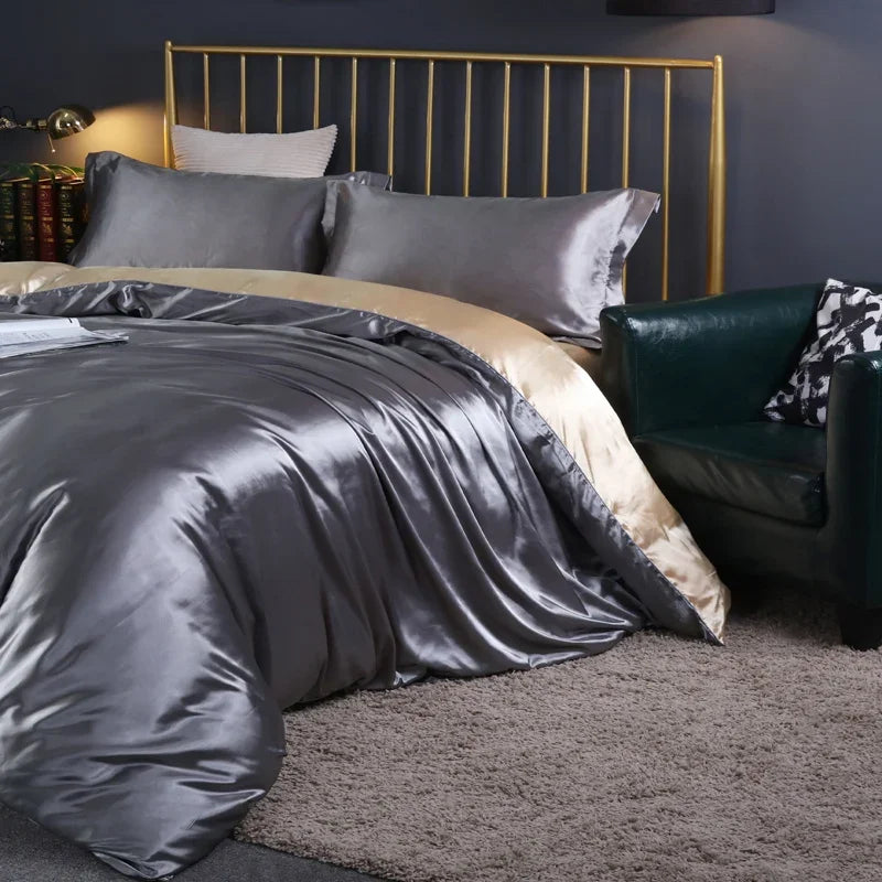 Satin Sheet Sets - Duvet Cover - Luxury Silk Sheets - Bedroom Collection