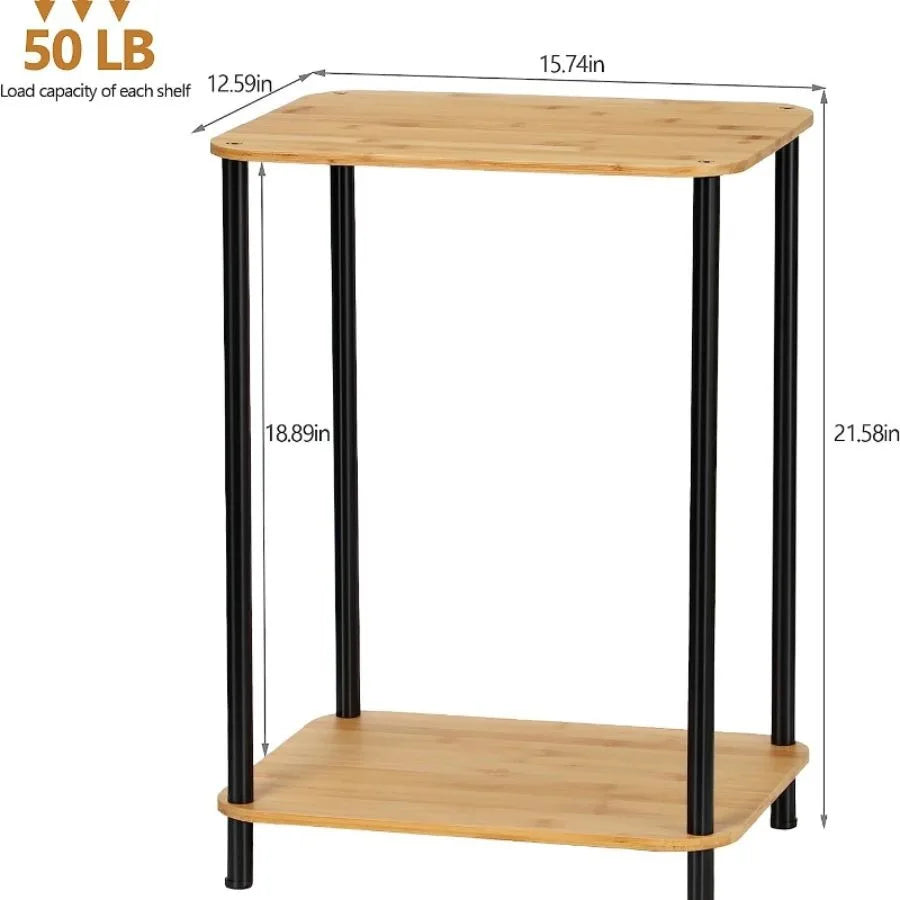 Nightstand Set *2Pcs - End Table Set *2Pcs - 2 Tiers