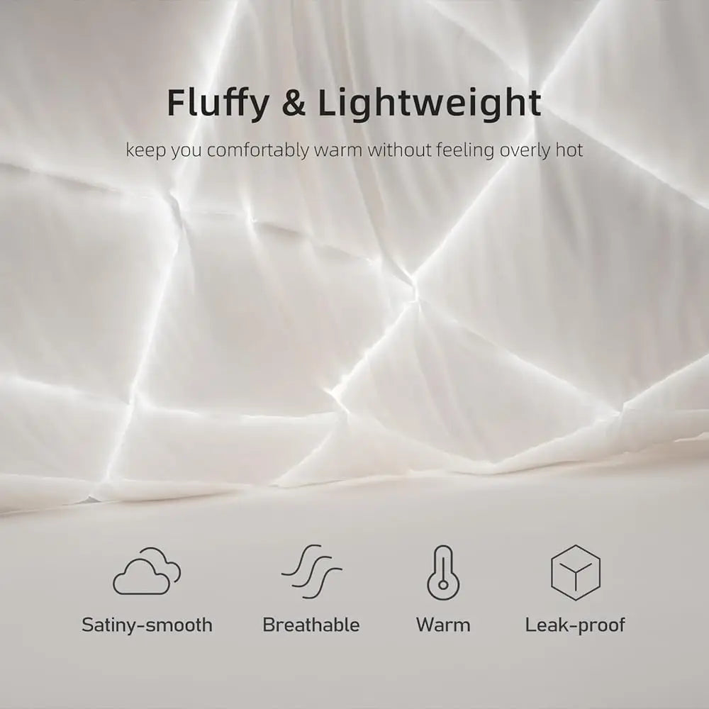 Comforter Duvet Insert - Goose Down Feather - Egyptian Cotton Blend - Bedroom Collection