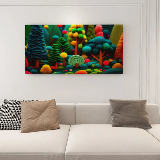 Wall Art - Abstract Green Tree - Gallery Framed - Children's Room Collection