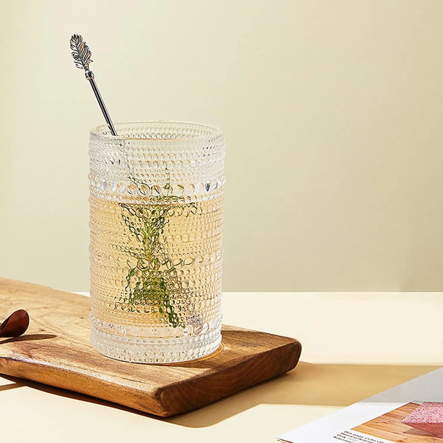 Hobnail Glass Tumbler Set *6Pcs - 13 ozs - Embossed - Diningroom Collection