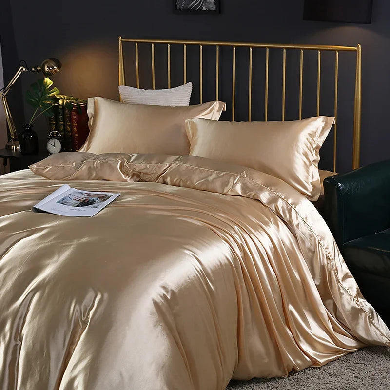 Satin Sheet Sets - Duvet Cover - Luxury Silk Sheets - Bedroom Collection