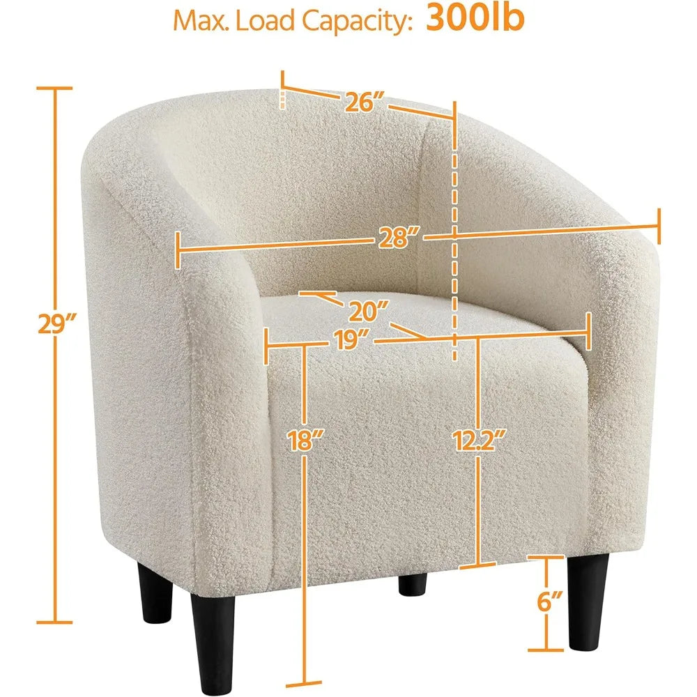 Barrel Chair Set *2Pcs - Accent, Leisure, Arm Chair - Boulce Upholstery