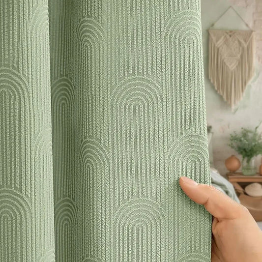 Shower Curtain - Sage Green - Boho Arch Design - Bathroom Collection