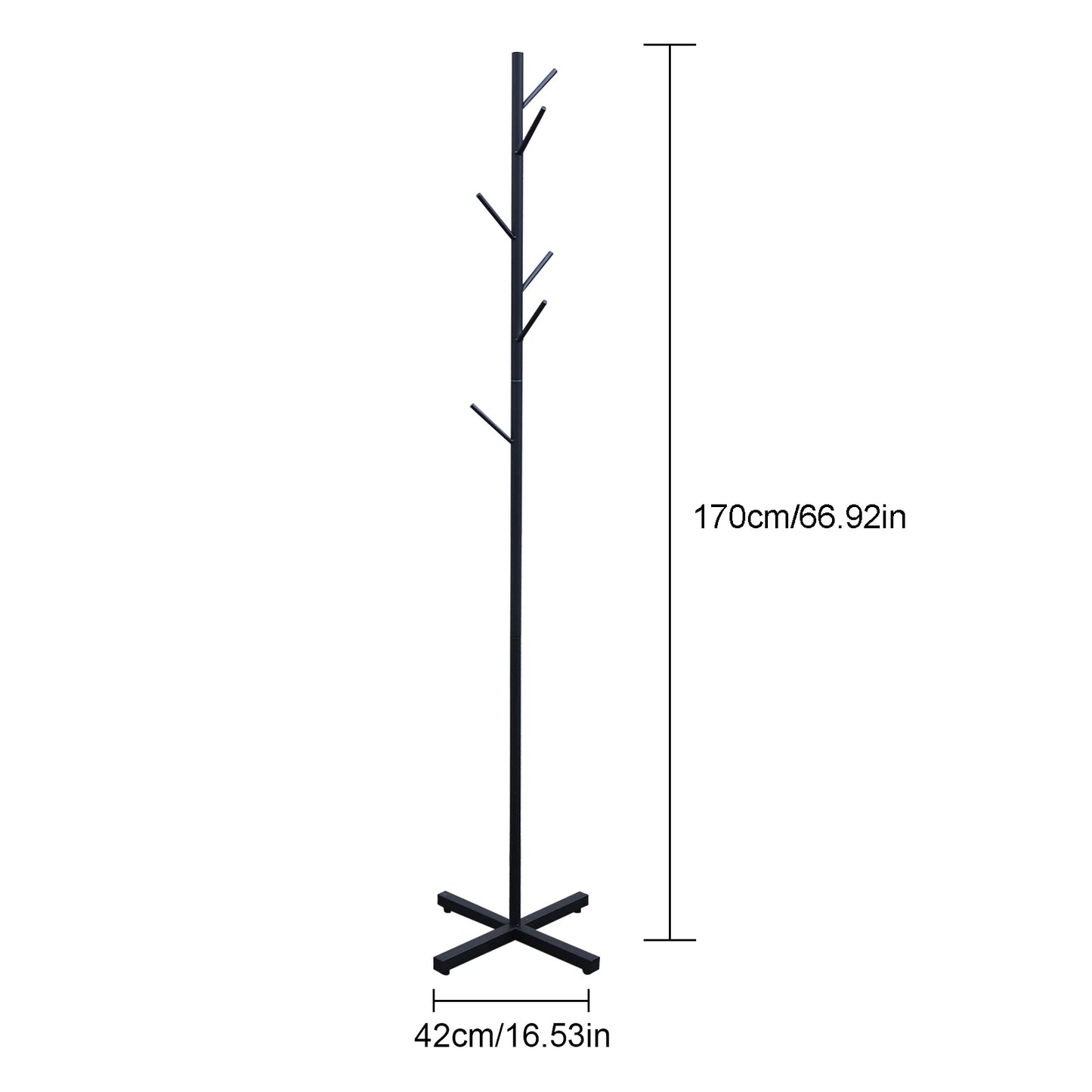 Pine Wood Coat Rack, Hat Rack - Tree Shaped Hat Rack - Eight Branches