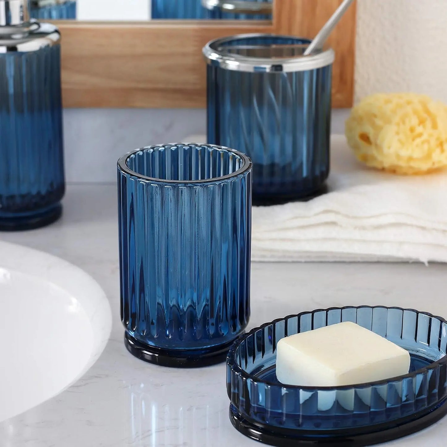 Bathroom - Decorative Glass Accessories - Cobalt Blue - Bathroom Collection