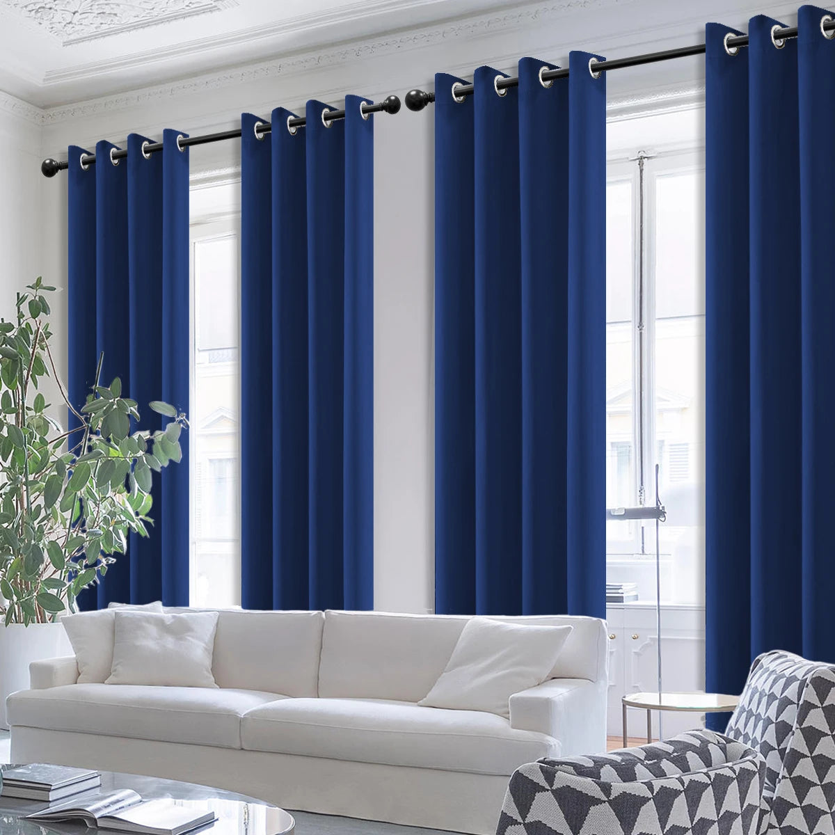 Drapes/Curtains 4 Panels - Blackout - Heat Insultated - Grommets - Bedroom Collection