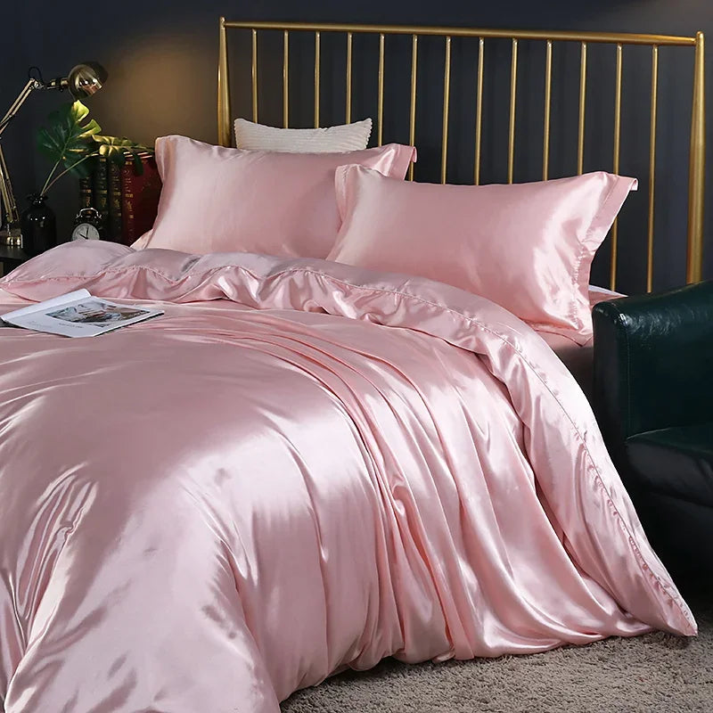 Satin Sheet Sets - Duvet Cover - Luxury Silk Sheets - Bedroom Collection