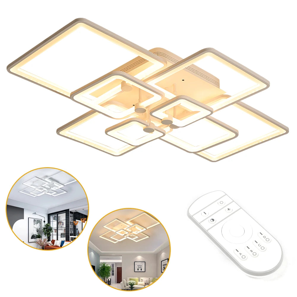 Lighting Chandelier - Square Design - LED Strips - Home Lighting Solutions