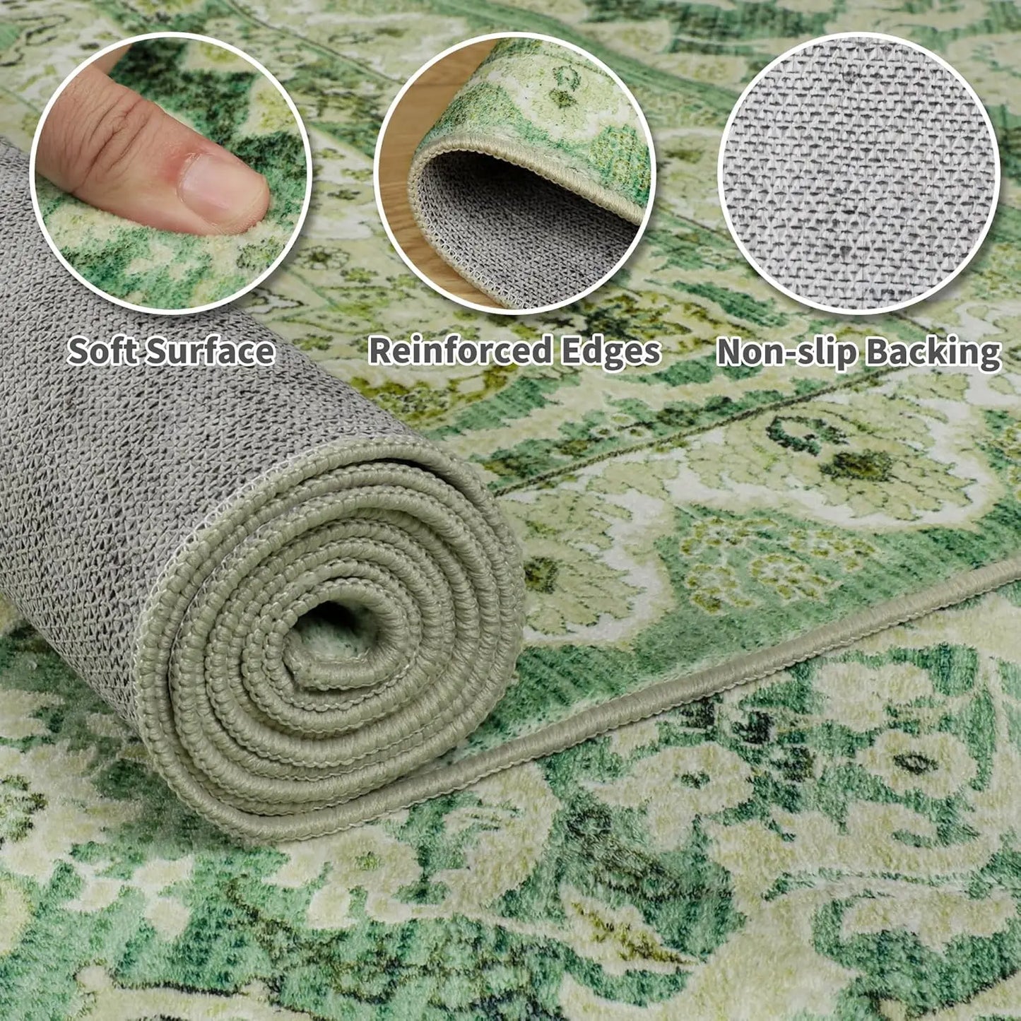 Area Rugs - Non-slip - Low Pile - Machine Wash - Bedroom Collection