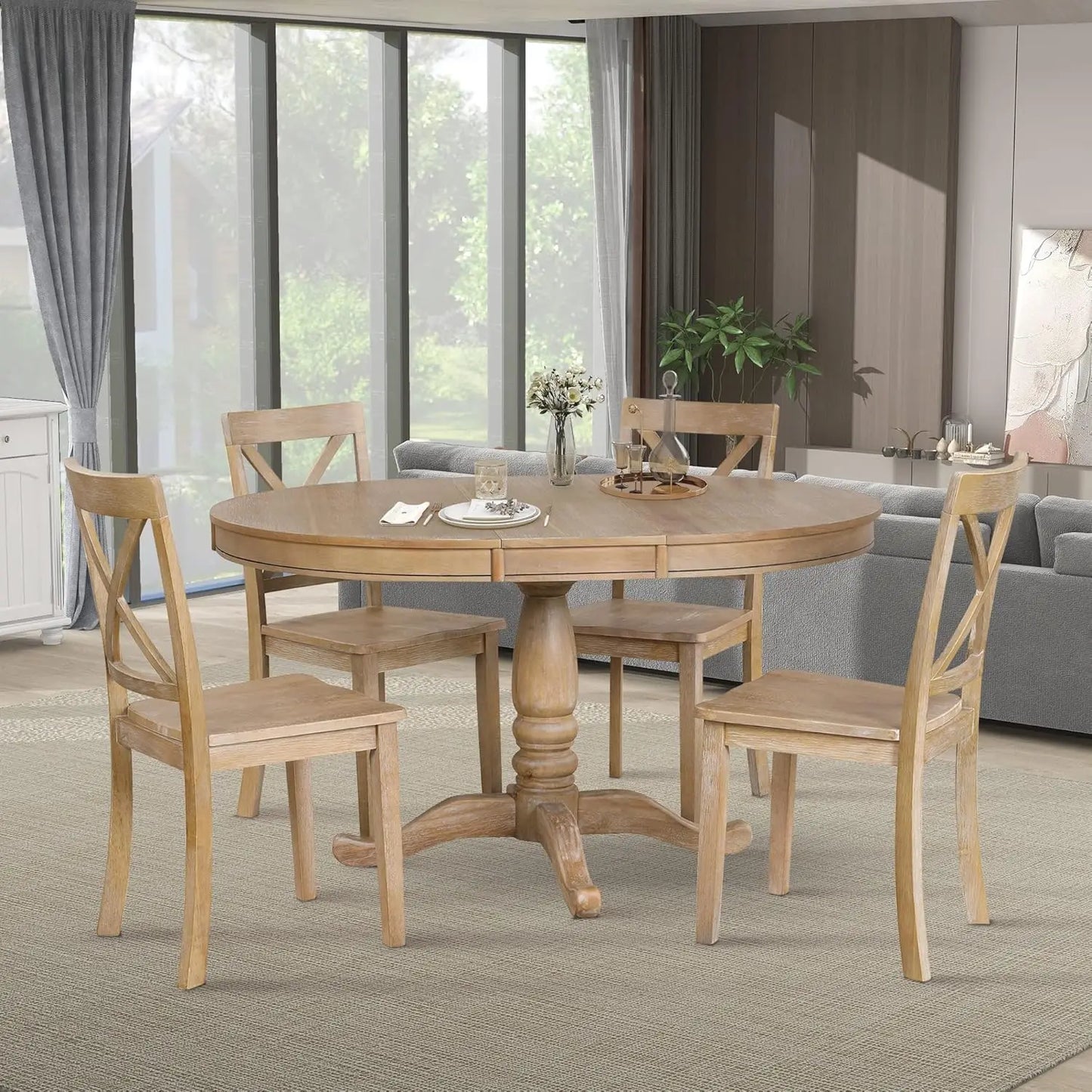 Diningroom Set *5pcs - Extendable Leaf - Seats 4-6 - Diningroom Collection