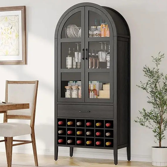 Liquor Bar Cabinet - Wine Bar - Whiskey Station - 71" - Diningroom Collection