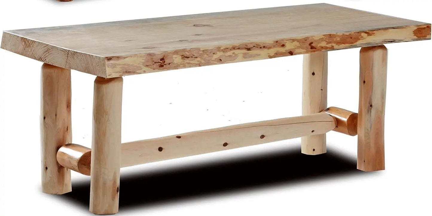 Coffee Table - Live Edge Log Pine and Cedar - Livingroom Collection