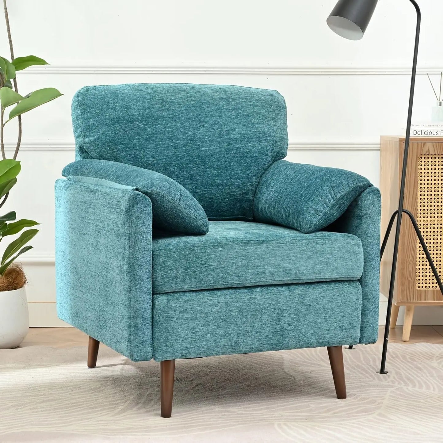 Accent Chair - Oversized Armchair - Chenille Fabric - Bedroom Collection