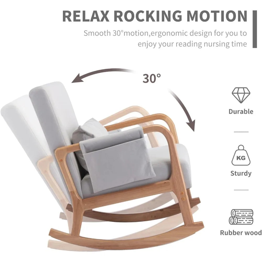 Rocking Chair with Ottoman - Versatile Uses - Children's Room Collection