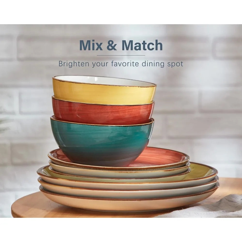 Dinnerware Set *12Pcs - Handpainted Artisan Craftmanship - Kitchen Collection