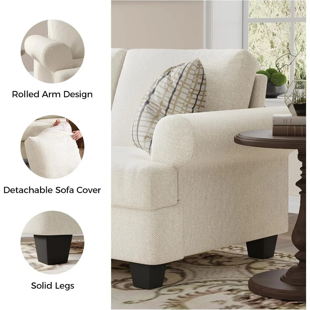 Sofa - 91" Long - Deep Seats - Oversized - 3 Seater - Livingroom Collection