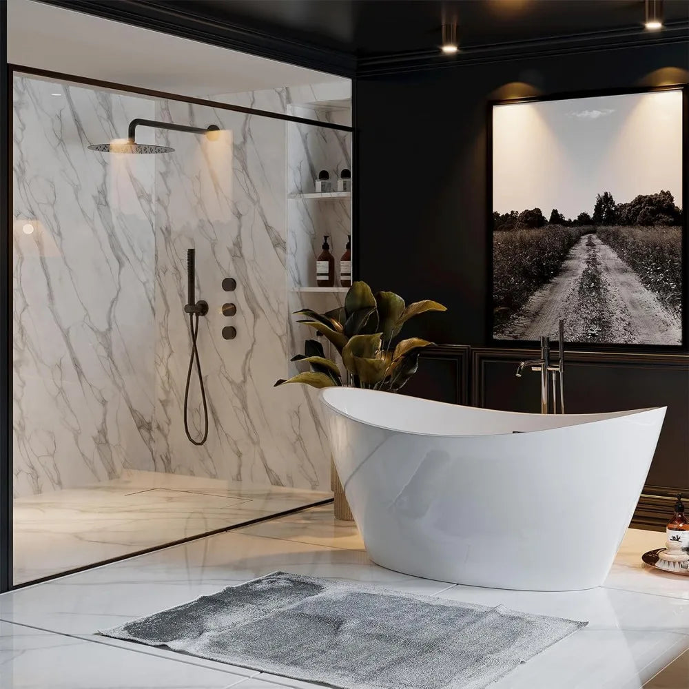 Bath Tub - 67" - Freestanding - Modern Acrylic - Bathroom Collection